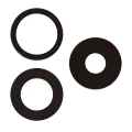 Back Camera Lens (Glass Only) With Adhesive Compatible For iPhone 15 Pro (3 Piece Set) (Real Sapphire) (Premium) (10 Pack)