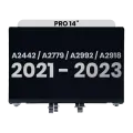 Complete LCD Display Assembly For MacBook Pro 14" (A2442 / Late 2021) / (A2779 / Late 2023 ) / (A2992 / Late 2023) / (A2918 / Late 2023) (Used OEM Pull: Grade B) (Silver)