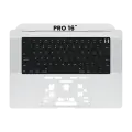 Top Case With Keyboard Compatible For MacBook Pro 16" (A2485 / Late 2021) / (A2780 / Late 2023) (US Keyboard) (Silver)
