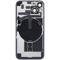 Back Glass With Steel Plate With Wireless NFC Charging MagSafe Magnet & Flashlight Flex Compatible For iPhone 14 (Used OEM Pull: Grade A) (Midnight)