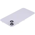 Back Glass With Steel Plate With Wireless NFC Charging MagSafe Magnet & Flashlight Flex Compatible For iPhone 14 (Used OEM Pull: Grade A) (Purple)