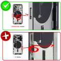 Back Housing W/ Small Pre-Installed Compatible For iPhone 15 Pro (International Version) (Used OEM Pull: Grade A) (White Titanium)