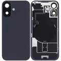 Back Glass With Steel Plate With Wireless NFC Charging MagSafe Magnet & Flashlight Flex Compatible For iPhone 16 (Used OEM Pull: Grade B) (Black)