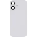 Back Glass With Steel Plate With Wireless NFC Charging MagSafe Magnet & Flashlight Flex Compatible For iPhone 16 (Used OEM Pull: Grade B) (White)