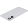 Back Glass With Steel Plate With Wireless NFC Charging MagSafe Magnet & Flashlight Flex Compatible For iPhone 16 (Used OEM Pull: Grade B) (White)