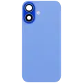 Back Glass With Steel Plate With Wireless NFC Charging MagSafe Magnet & Flashlight Flex Compatible For iPhone 16 (Used OEM Pull: Grade B) (Ultramarine)