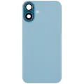 Back Glass With Steel Plate With Wireless NFC Charging MagSafe Magnet & Flashlight Flex Compatible For iPhone 16 Plus (Used OEM Pull: Grade B) (Teal)