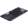 Back Glass With Steel Plate With Wireless NFC Charging MagSafe Magnet & Flashlight Flex Compatible For iPhone 16 Plus (Used OEM Pull: Grade B) (Teal)