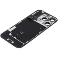 Back Glass With Steel Plate With Wireless NFC Charging MagSafe Magnet & Flashlight Flex Compatible For iPhone 16 Pro (Used OEM Pull: Grade B) (Black Titanium)