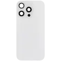 Back Glass With Steel Plate With Wireless NFC Charging MagSafe Magnet & Flashlight Flex Compatible For iPhone 16 Pro (Used OEM Pull: Grade B) (White Titanium)