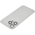 Back Glass With Steel Plate With Wireless NFC Charging MagSafe Magnet & Flashlight Flex Compatible For iPhone 16 Pro (Used OEM Pull: Grade B) (Natural Titanium)