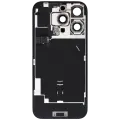 Back Glass With Steel Plate With Wireless NFC Charging MagSafe Magnet & Flashlight Flex Compatible For iPhone 16 Pro (Used OEM Pull: Grade B) (Natural Titanium)
