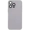 Back Housing W/ Small Pre-Installed Compatible For iPhone 15 Pro Max (International Version) (Used OEM Pull: Grade A) (Natural Titanium)