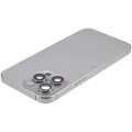 Back Housing W/ Small Pre-Installed Compatible For iPhone 15 Pro Max (International Version) (Used OEM Pull: Grade A) (Natural Titanium)