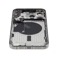 Back Housing W/ Small Pre-Installed Compatible For iPhone 15 Pro Max (International Version) (Used OEM Pull: Grade A) (Natural Titanium)