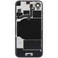 Back Glass With Steel Plate With Wireless NFC Charging MagSafe Magnet & Flashlight Flex Compatible For iPhone 16e (Used OEM Pull: Grade A) (Black)