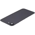 Back Glass With Steel Plate With Wireless NFC Charging MagSafe Magnet & Flashlight Flex Compatible For iPhone 16e (Used OEM Pull: Grade A) (Black)