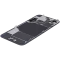 Back Glass With Steel Plate With Wireless NFC Charging MagSafe Magnet & Flashlight Flex Compatible For iPhone 16e (Used OEM Pull: Grade A) (Black)