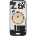 Back Glass With Steel Plate With MagSafe Magnet Pre-Installed Compatible For iPhone 15 (Service Pack) (Black)