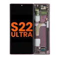 OLED Assembly With Frame Compatible For Samsung Galaxy S22 Ultra 5G (Blemish: Grade C) (Burgundy)