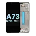 Oled Assembly With Frame Compatible For Samsung Galaxy A73 5G (A736 / 2022)  (Service Pack) (White)