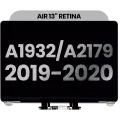 Complete LCD Display Assembly For MacBook Air 13" A1932 (2019) / A2179 (2020) (Used OEM Pull: Grade C) (Silver)