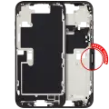 Mid-Frame Housing With Power And Volume Button Compatible For iPhone 16 Pro max (International Version) (Used OEM Pull: Grade A) (Black Titanium)