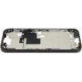 Mid-Frame Housing With Power And Volume Button Compatible For iPhone 16 Pro max (International Version) (Used OEM Pull: Grade A) (Black Titanium)