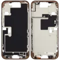 Mid-Frame Housing With Power And Volume Button Compatible For iPhone 16 Pro max (International Version) (Used OEM Pull: Grade A) (Desert Titanium)