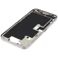 Mid-Frame Housing With Power And Volume Button Compatible For iPhone 16 Pro max (International Version) (Used OEM Pull: Grade A) (White Titanium)