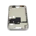Mid-Frame Housing With Power And Volume Button Compatible For iPhone 16 Pro max (International Version) (Used OEM Pull: Grade A) (White Titanium)