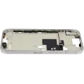 Mid-Frame Housing With Power And Volume Button Compatible For iPhone 16 Pro max (International Version) (Used OEM Pull: Grade A) (White Titanium)