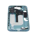 Mid-Frame Housing With Power And Volume Button Compatible For iPhone 16 (International Version) (Used OEM Pull: Grade A) (Teal)