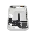 Mid-Frame Housing With Power And Volume Button Compatible For iPhone 16 (International Version) (Used OEM Pull: Grade A) (White)