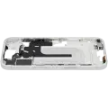 Mid-Frame Housing With Power And Volume Button Compatible For iPhone 16 (International Version) (Used OEM Pull: Grade A) (White)