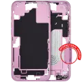 Mid-Frame Housing With Power And Volume Button Compatible For iPhone 16 Plus (International Version) (Used OEM Pull: Grade A) (Pink)