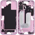 Mid-Frame Housing With Power And Volume Button Compatible For iPhone 16 Plus (International Version) (Used OEM Pull: Grade A) (Pink)