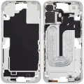 Mid-Frame Housing With Power And Volume Button Compatible For iPhone 16 Plus  (International Version) (Used OEM Pull: Grade A) (White)