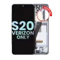 OLED Assembly With Frame Compatible For Samsung Galaxy S20 5G (Verizon 5G UW Frame Only) (Service Pack) (Cloud White)