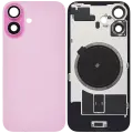 Back Glass With Steel Plate With MagSafe Magnet Pre-Installed Compatible For iPhone 16 (No Logo) (Pink)