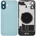 Back Glass With Steel Plate With MagSafe Magnet Pre-Installed Compatible For iPhone 16 Plus (No Logo) (Teal)