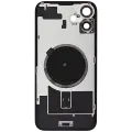 Back Glass With Steel Plate With MagSafe Magnet Pre-Installed Compatible For iPhone 16 Plus (No Logo) (Black)