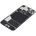 Back Glass With Steel Plate With Wireless NFC Charging MagSafe Magnet & Flashlight Flex Compatible For iPhone 16e (Used OEM Pull: Grade A) (White)