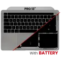 Top Case Assembly With Battery And Keyboard Compatible For MacBook Pro 13" (A2338 / Late 2020) (Used OEM Pull: Grade A) (US Keyboard) (Space Gray)