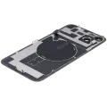 Back Glass With Steel Plate With Wireless NFC Charging MagSafe Magnet & Flashlight Flex Compatible For iPhone 14 Plus (Used OEM Pull: Grade B) (Yellow)