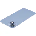 Back Glass With Steel Plate With Wireless NFC Charging MagSafe Magnet & Flashlight Flex Compatible For iPhone 14 (Used OEM Pull: Grade B) (Blue)