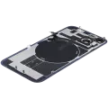 Back Glass With Steel Plate With Wireless NFC Charging MagSafe Magnet & Flashlight Flex Compatible For iPhone 14 (Used OEM Pull: Grade B) (Blue)