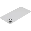 Back Glass With Steel Plate With Wireless NFC Charging MagSafe Magnet & Flashlight Flex Compatible For iPhone 14 Plus (Used OEM Pull: Grade B) (Starlight)