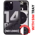 Back Housing W/ Small Pre-Installed Compatible For iPhone 14 Pro (International Version) (No Logo) (Aftermarket Plus) (Space Black)