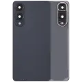 Back Cover Glass With Camera Lens Compatible For Samsung Galaxy S25 Edge (No Logo) (Aftermarket Plus)  (Titanium Jetblack)